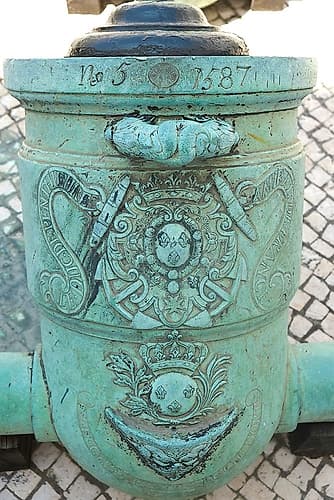 Lisbon, Portugal. Detail of old canon. Art Print